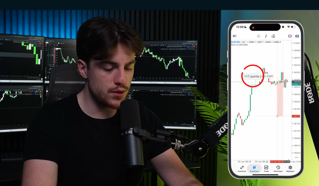 capture d'écran des fonctionnalités de trading et types d'ordres sur mt5