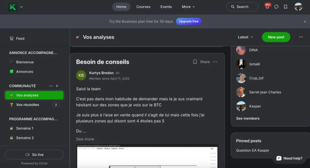 espace membre kasper trading